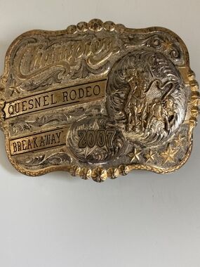 Champion  Quesnel Rodeo Bronze Belt Buckle  (2007)